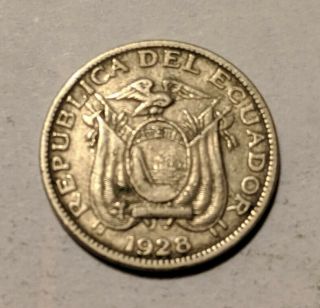 Ecuador 2 1/2 Centavos 1928 Km 68 Xf Rare Philadelphia 25.  3
