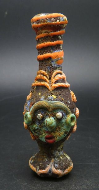 Very Rare Vintage Phoenician Vase Bottle Glass Decoration Pendant
