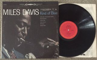 Miles Davis Kind Of Blue Lp Usa Columbia Label Stereo Jazz John Coltrane Rare