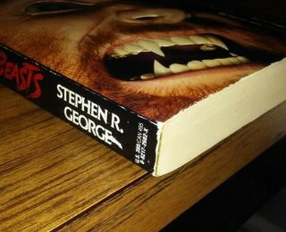Beasts by Stephen R.  George very rare paperback First Printing 1989 Zebra horror 5