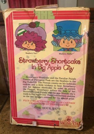 Strawberry Shortcake in Big Apple City (VHS) 1980 ' s BIG BOX rare animation FHE 3