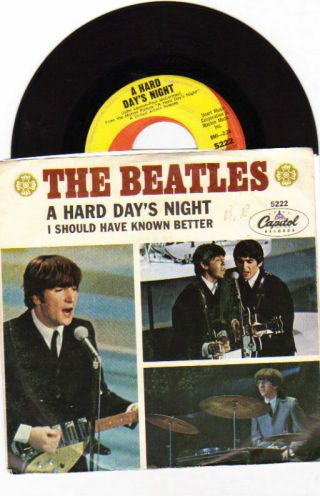 Rare The Beatles 45 Ps " A Hard Days Night " I Should Known Better " Capitol