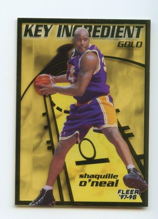 1997 - 1998 Fleer Key Ingredient Gold Clear Acetate Shaquille O 
