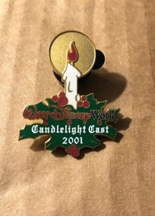 Walt Disney World Wdw Candlelight Cast 2001 Christmas Processional Pin Rare