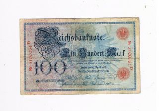 Germany P 22 Rare 100 Mark 17 - 4 - 1903 Fine