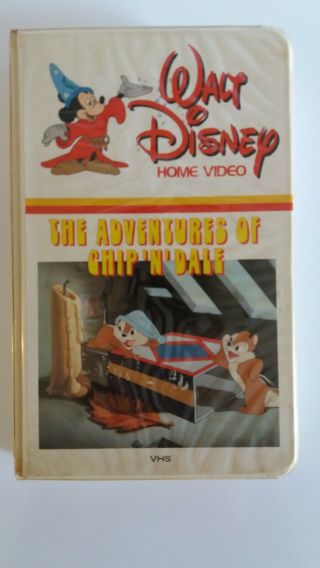 Walt Disney Home Video The Adventures Of Chip N Dale Vhs Rare White Clam Shell