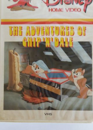 Walt disney home video the adventures of chip n dale VHS rare white clam shell 5