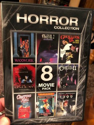Horror 8 Movies Chud 2 / 976 - Evil 2 / Waxwork / The Unholy Rare Oop Dvd Set