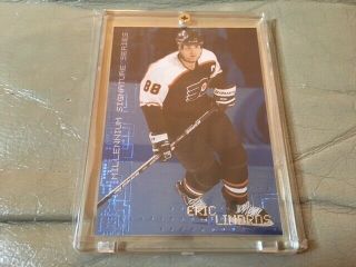 Rare Eric Lindros Insert Card 1999 Be A Player Millenium Sapphire 30/100