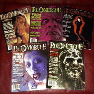 Rue Morgue Horror Magazines (5 Issues,  2006),  Rare 9th Anniv Halloween Issue