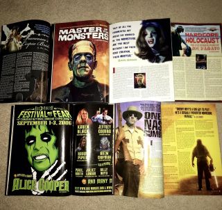 RUE MORGUE Horror Magazines (5 Issues,  2006),  Rare 9th Anniv Halloween Issue 3