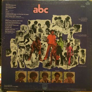 JACKSON 5 ABC LP Motown MS - 709 stereo rare Michael Jackson Five 2