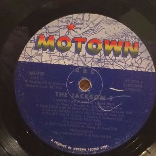 JACKSON 5 ABC LP Motown MS - 709 stereo rare Michael Jackson Five 4