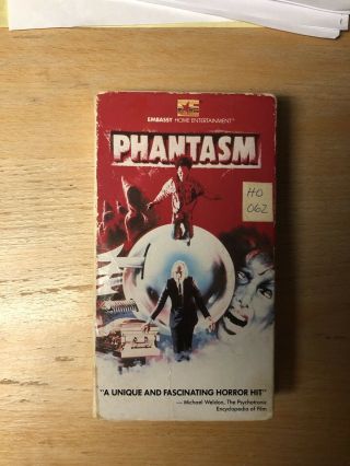 Phantasm Vhs Rare Horror Slasher Sleaze Oop Sov Big Box Slip Embassy