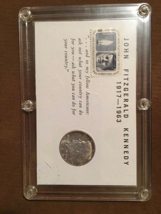 Rare John F Kennedy Stamp And Coin 1964