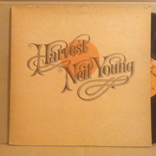 Rare Neil Young Reprise Harvest Og Lp W/ Poster Insert