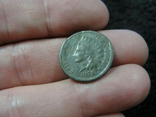 Rare 1879 Us Indian Head Penny One 1 Cent 1c Coin