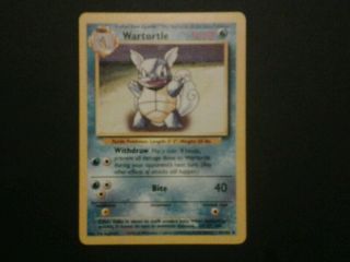 Rare Wartortle 42/102 Base Set 1 Pokemon Card