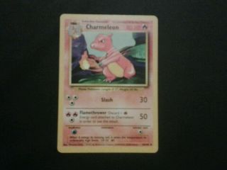 Rare Charmeleon 24/102 Base Set 1 Pokemon Card