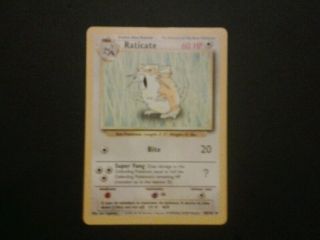 Rare Raticate 40/102 Base Set 1 Pokemon Card