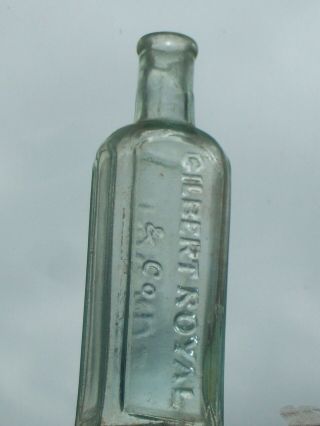 Rare Gilbert Royal & Co.  Medicine cure bottle Philadelphia,  Pa.  affixed cork to 2