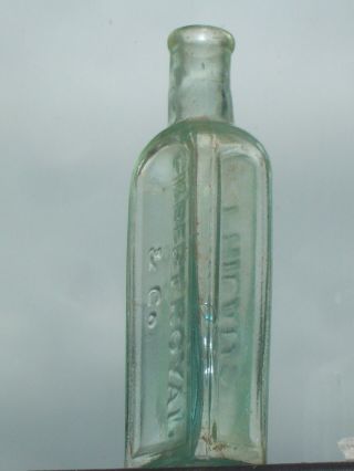 Rare Gilbert Royal & Co.  Medicine cure bottle Philadelphia,  Pa.  affixed cork to 3