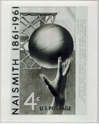 Rare Uspod Publicity Photo Essay 1189 Naismith Basketball Centennial Spfld.  Ma