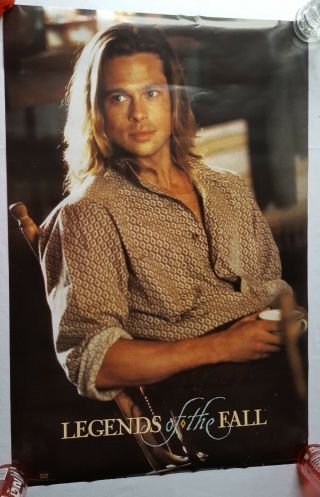 Rare.  Vintage Legends Of The Fall Poster Brad Pitt 23x35 " Movie Star 90s (1994)
