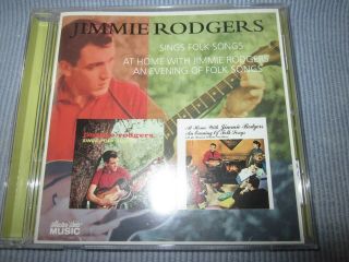 Jimmie Rodgers " Sings Folk Songs/at Home With/an Evening " Cd Rare