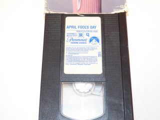 April Fools Day VHS RARE 1986 PARAMOUNT HOME VIDEO OOP HORROR Fool ' s 3