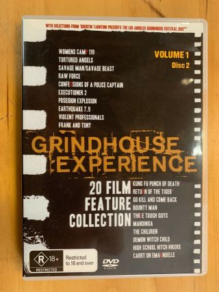 Grindhouse Experience Vol.  1 Disc 2 Rare Australian Dvd Cult 70s Horror Classics