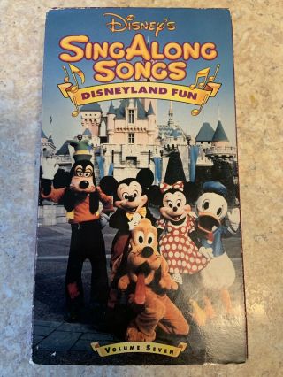 Disneys Sing Along Songs Volume Seven 7 Disneyland Fun Vhs Rare Oop
