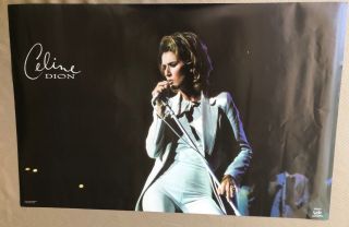 Rare Vintage Celine Dion Poster 22x34 " Pop Music Glossy 90s 1990s Diva Star