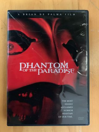 Phantom Of The Paradise Rare Us Dvd Cult 70s Rock Horror Opera Brian Depalma
