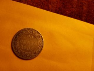 1900 Newfoundland 20 Cent Rare Silver Coin.