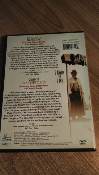 My Name Is Nobody 1973 & Cain ' s Cutthroats 1971 (2006) Henry Fonda / RARE OOP 2