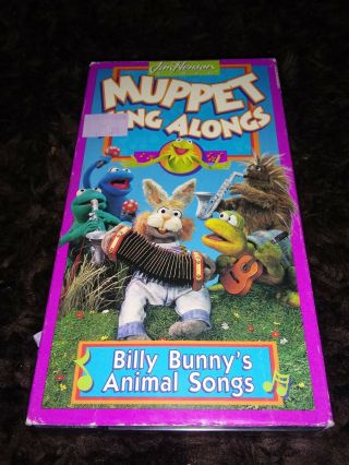 Muppet Sing Alongs Billy Bunnys Animal Songs (vhs) Kermit Jim Henson Rare