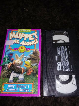 Muppet Sing Alongs BILLY BUNNYS ANIMAL SONGS (VHS) Kermit Jim Henson Rare 3