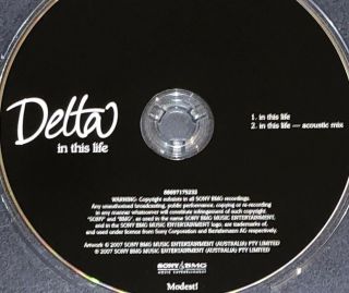 Delta Goodrem In This Life CD 1 CD Single Rare 2007 Popular Song Brian McFadden 3