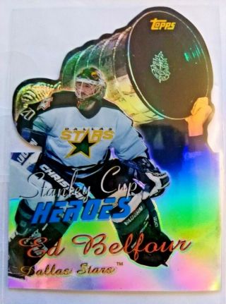 1999 - 00 Topps Stanley Cup Heroes Refractor Sc19 Ed Belfour Very Rare