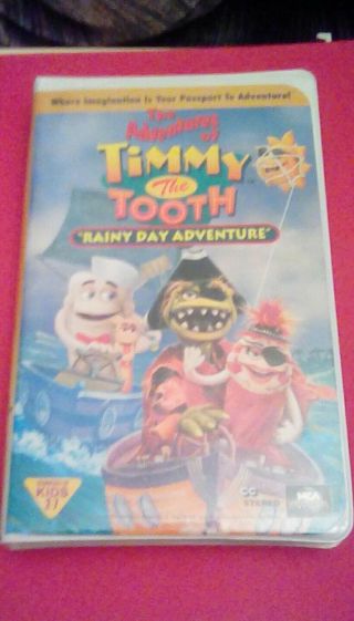 The Adventures Of Timmy The Tooth - Rainy Day Adventure Rare Clamshell 1996 Vhs