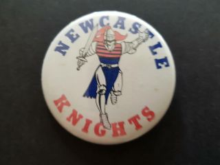 Vintage Rugby Nrl Nswrl Newcastle Knights Metal Club Supporter Badge Rare
