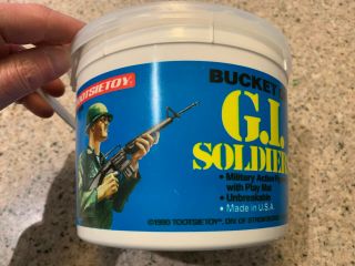 Rare 1990 Tootsietoy Army Men Soldiers With Bucket