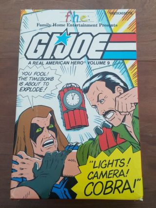 1985 Gi Joe Lights Camera Cobra Vhs Movie Tape Toy Video Volume 9 Vtg Rare
