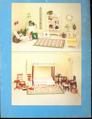 Rare 1981 MINIATURE HEIRLOOMS Rugs PILLOWS Bell Pulls PICTURES Pattern Book 2