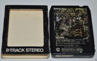 Wow Vintage Rod Stewart A Night On The Town 8 Eight Track Tape & Rare Sleeve