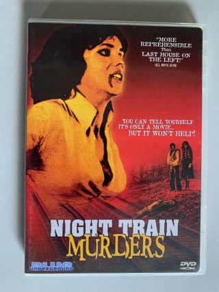 Night Train Murders Rare Dvd Italian Grindhouse Shock Horror Blue Underground