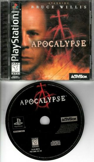 Apocalypse (sony Playstation 1,  1998) Complete Rare Good Cond.