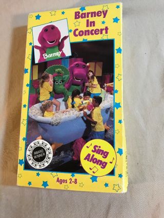 Barney In Concert (vhs) Live Kids Video Pbs Tape Childrens Tv Show Rare 1991