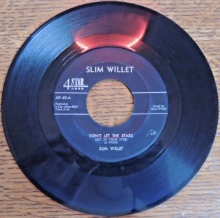 Rare Slim Willet 4 Star 40 45rpm Black My Love Song To You Don 